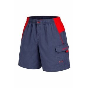 Speedo Men Swim Trunks Board Shorts Navy Red Cargo Pocket Elastic Waist